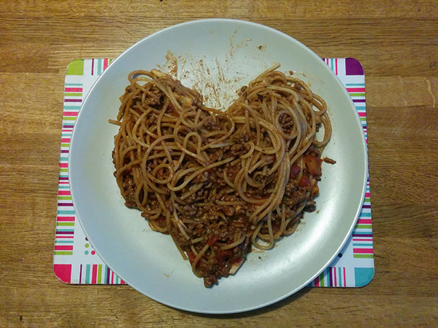 Brown pasta with lean mince
